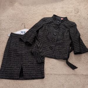 Trina Turk Black and White Tweed Fabric